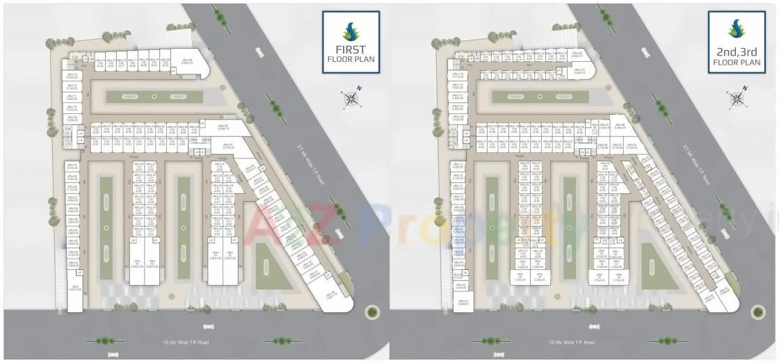 Layout of real estate project Siddeshwar The Business Harbour located at Kapurai, Vadodara, Gujarat