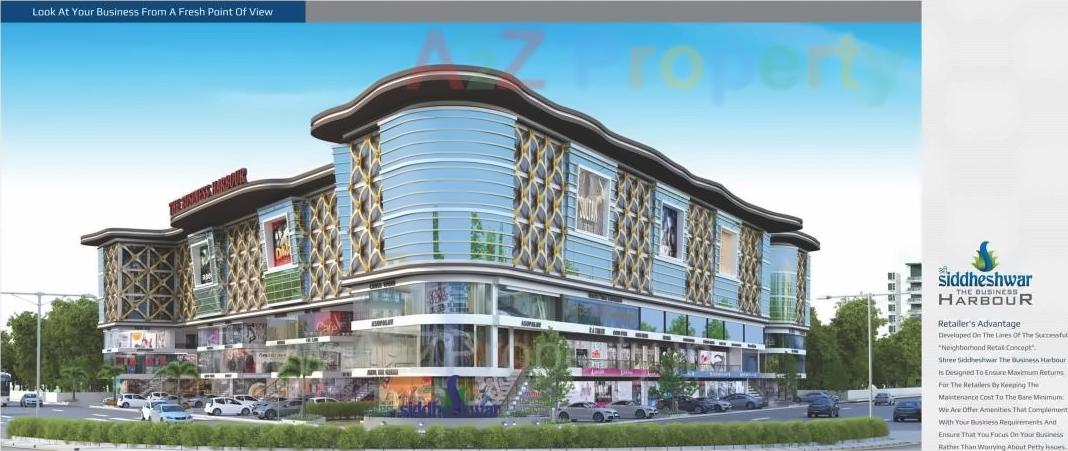 3D Elevation of real estate project Siddeshwar The Business Harbour located at Kapurai, Vadodara, Gujarat