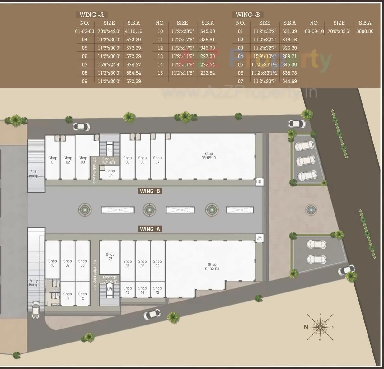 Layout of real estate project Siddharth Annexe located at Sama, Vadodara, Gujarat