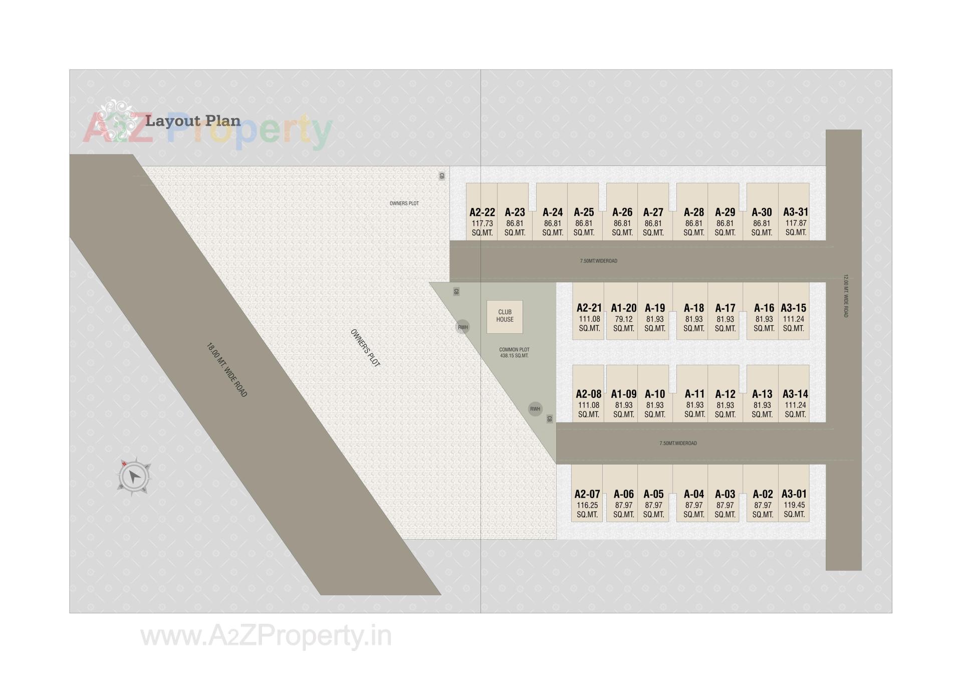 Layout of real estate project Siddharth Resicom located at Kapurai, Vadodara, Gujarat