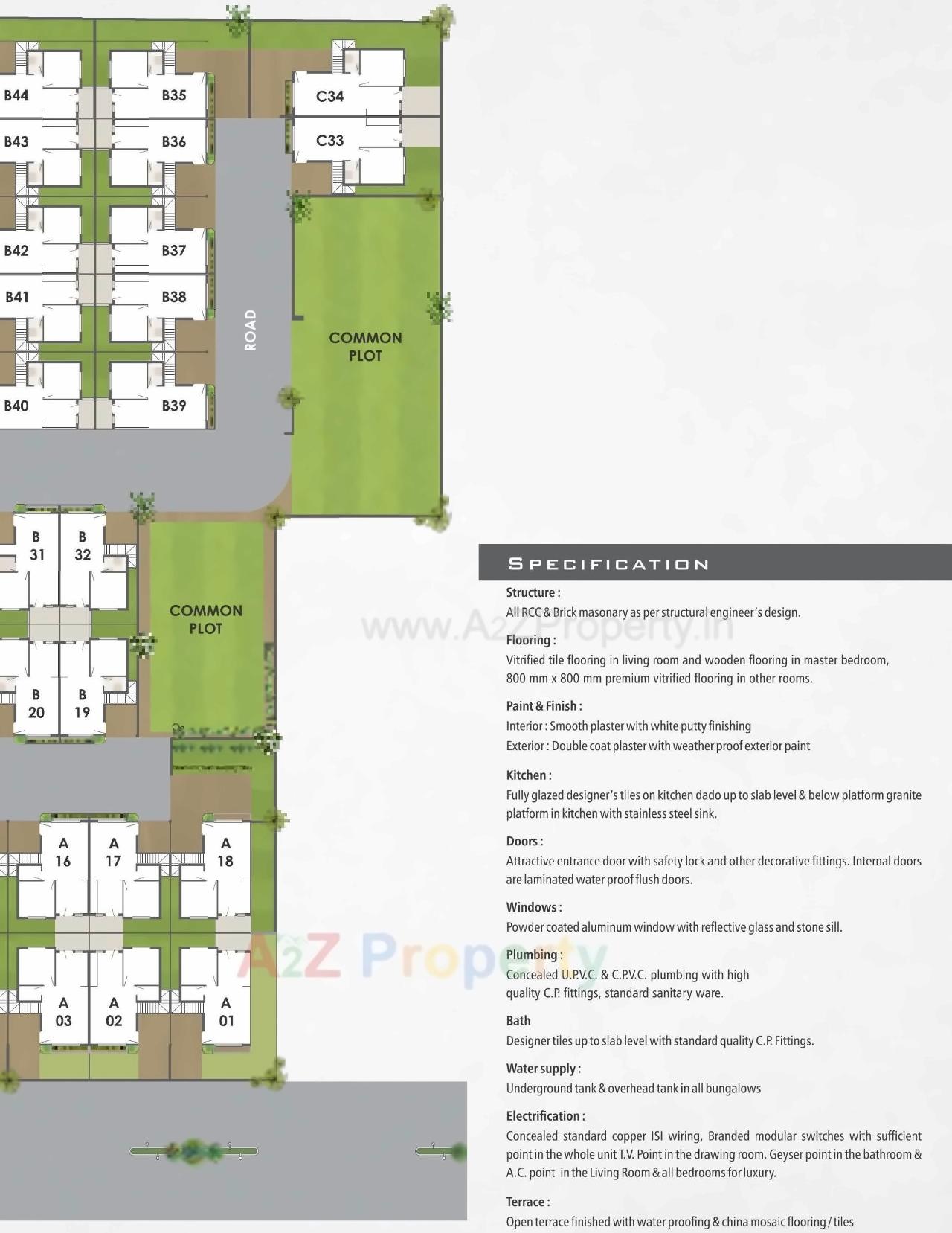 Layout of real estate project Siddheshwar Hilarious located at Harni, Vadodara, Gujarat