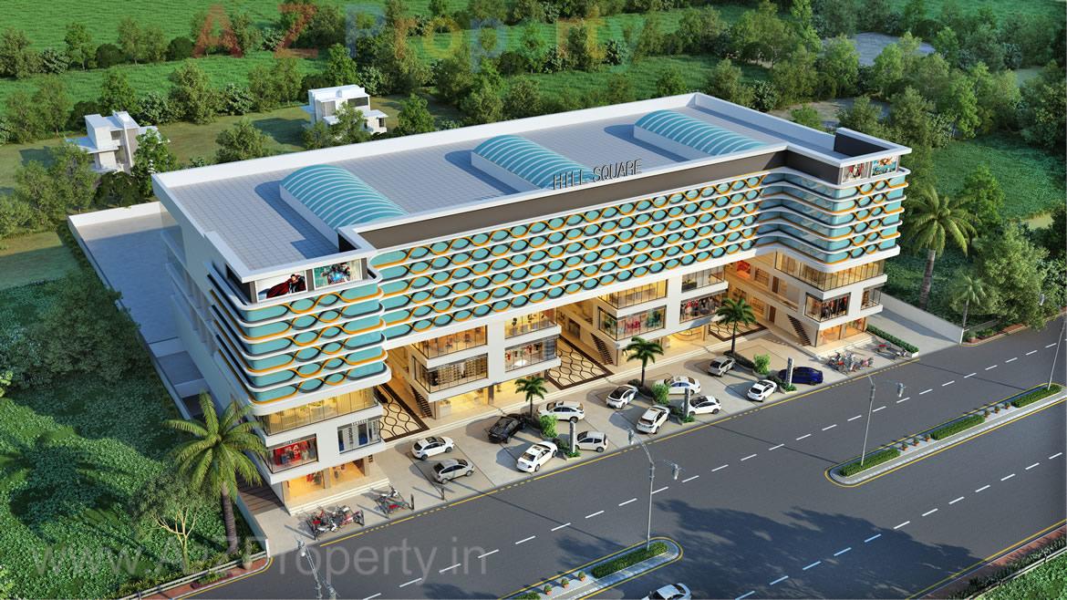 3D Elevation of real estate project Siddheshwar Hill Square located at Sayajipura, Vadodara, Gujarat