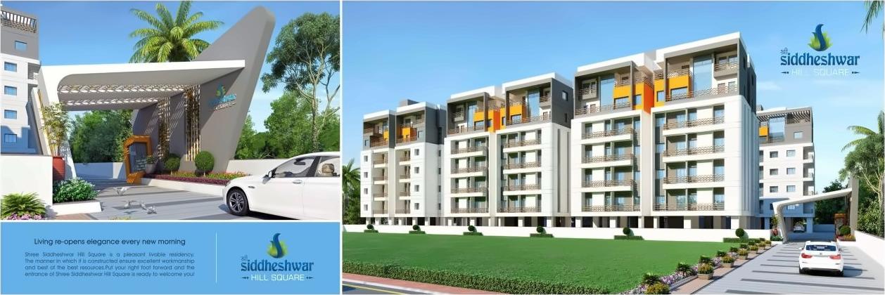 3D Elevation of real estate project Siddheshwar Hill Square located at Sayajipura, Vadodara, Gujarat