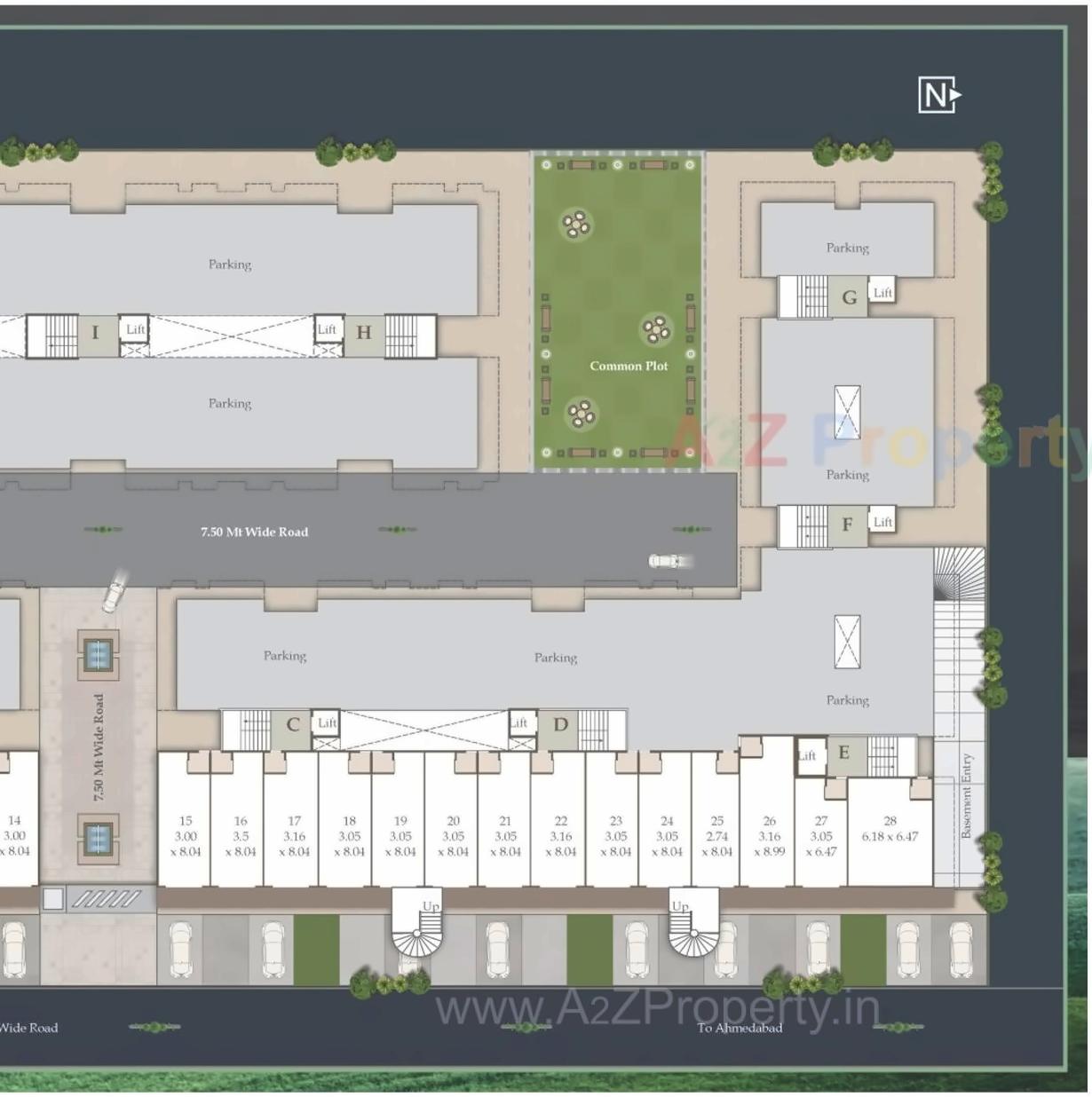 Layout of real estate project Siddheshwer Hill located at Tarsali, Vadodara, Gujarat