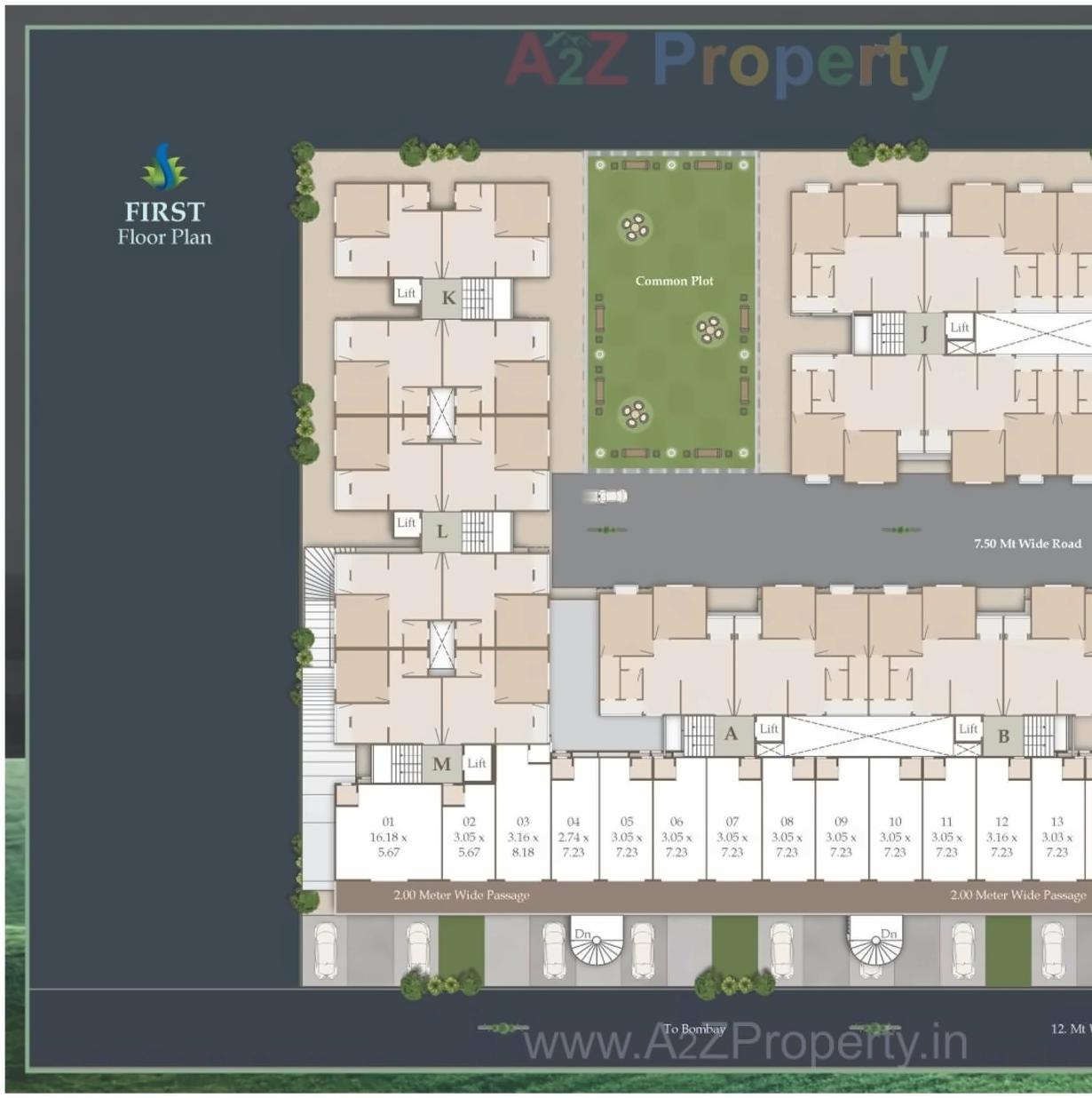Layout of real estate project Siddheshwer Hill located at Tarsali, Vadodara, Gujarat