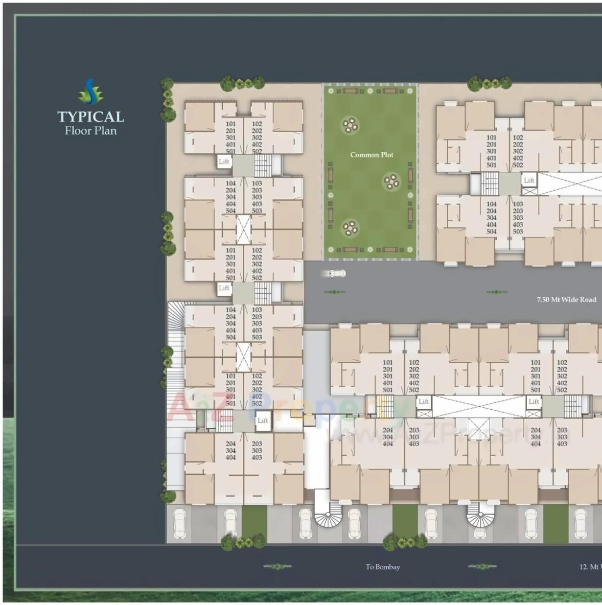 Layout of real estate project Siddheshwer Hill located at Tarsali, Vadodara, Gujarat
