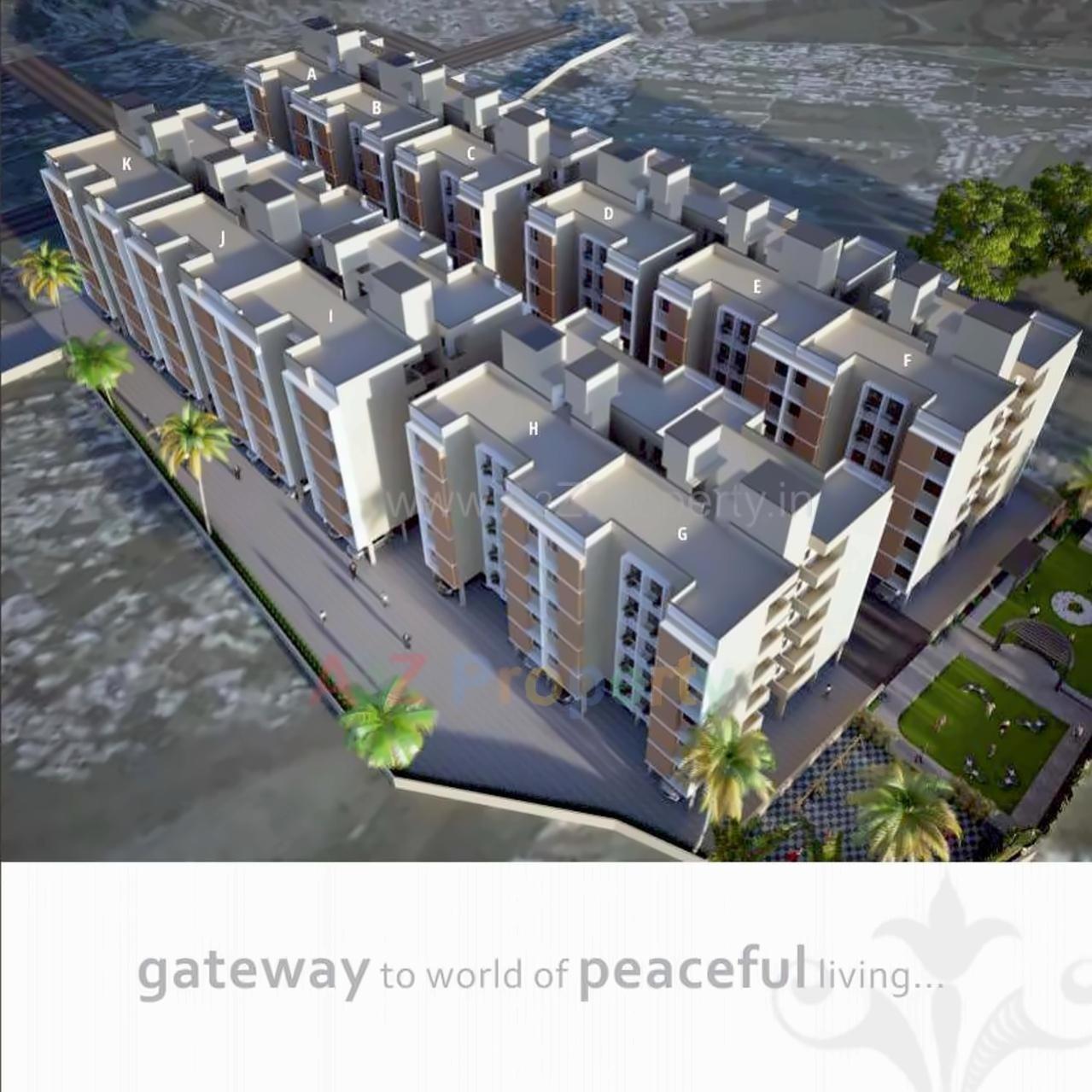 3D Elevation of real estate project Siddhi Marvellas located at Tarsali, Vadodara, Gujarat