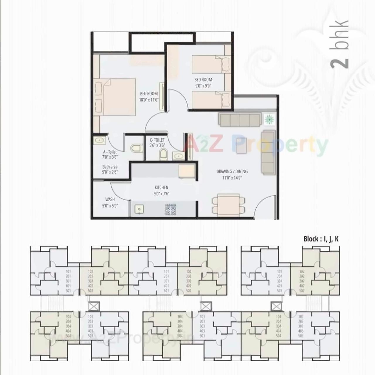 Layout of real estate project Siddhi Marvellas located at Tarsali, Vadodara, Gujarat