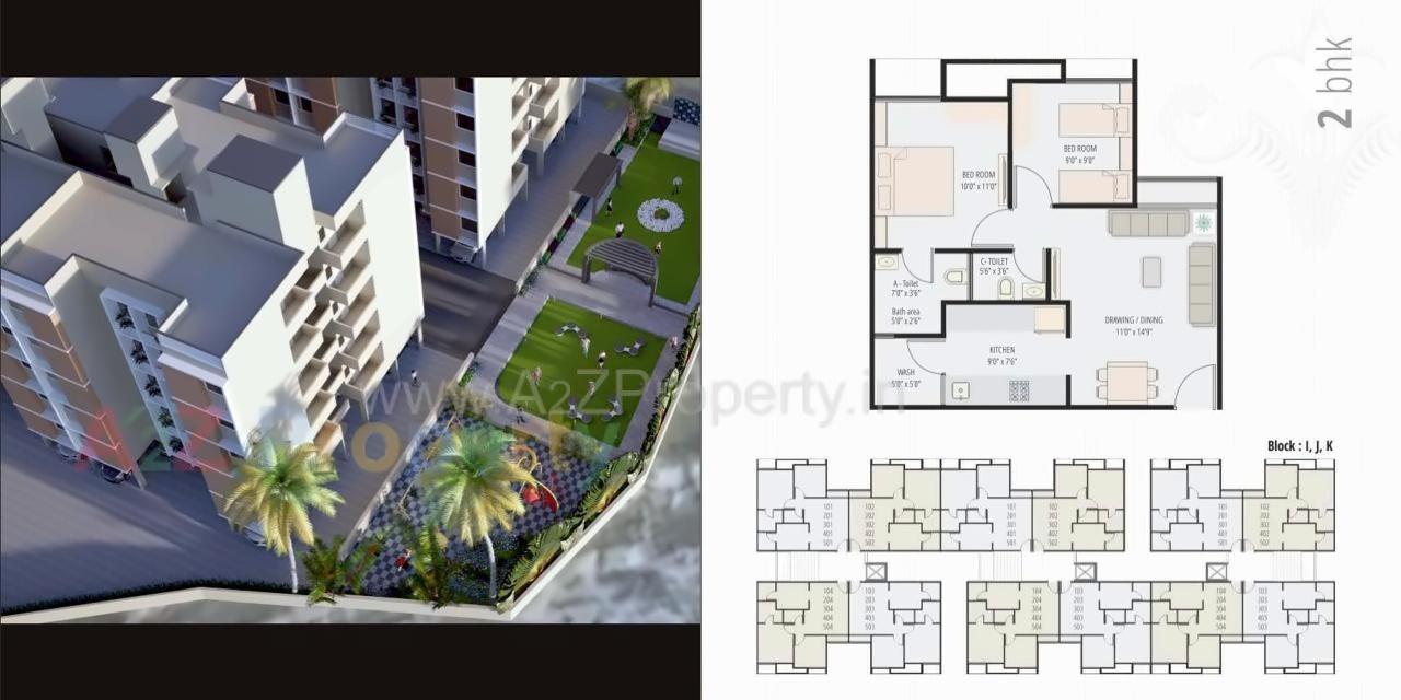 Layout of real estate project Siddhi Marvellas located at Tarsali, Vadodara, Gujarat