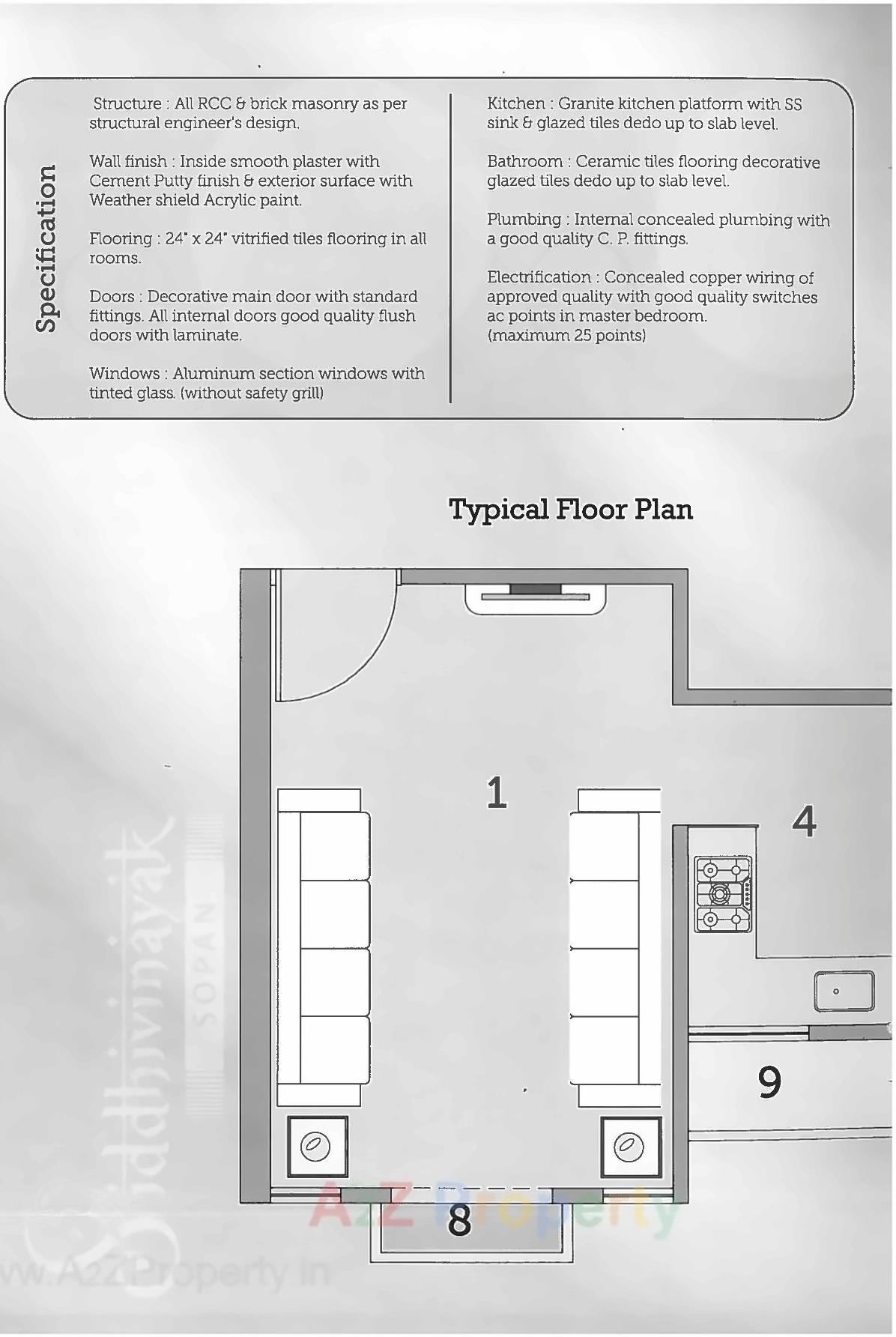 Layout of real estate project Siddhivinayak Sopan located at Bhayli, Vadodara, Gujarat