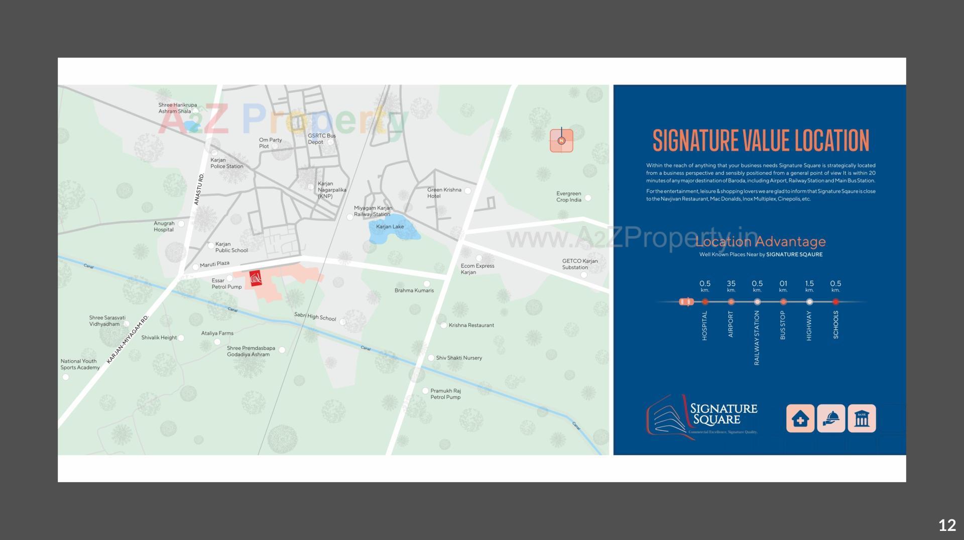  of real estate project Signature Square located at Karjan, Vadodara, Gujarat