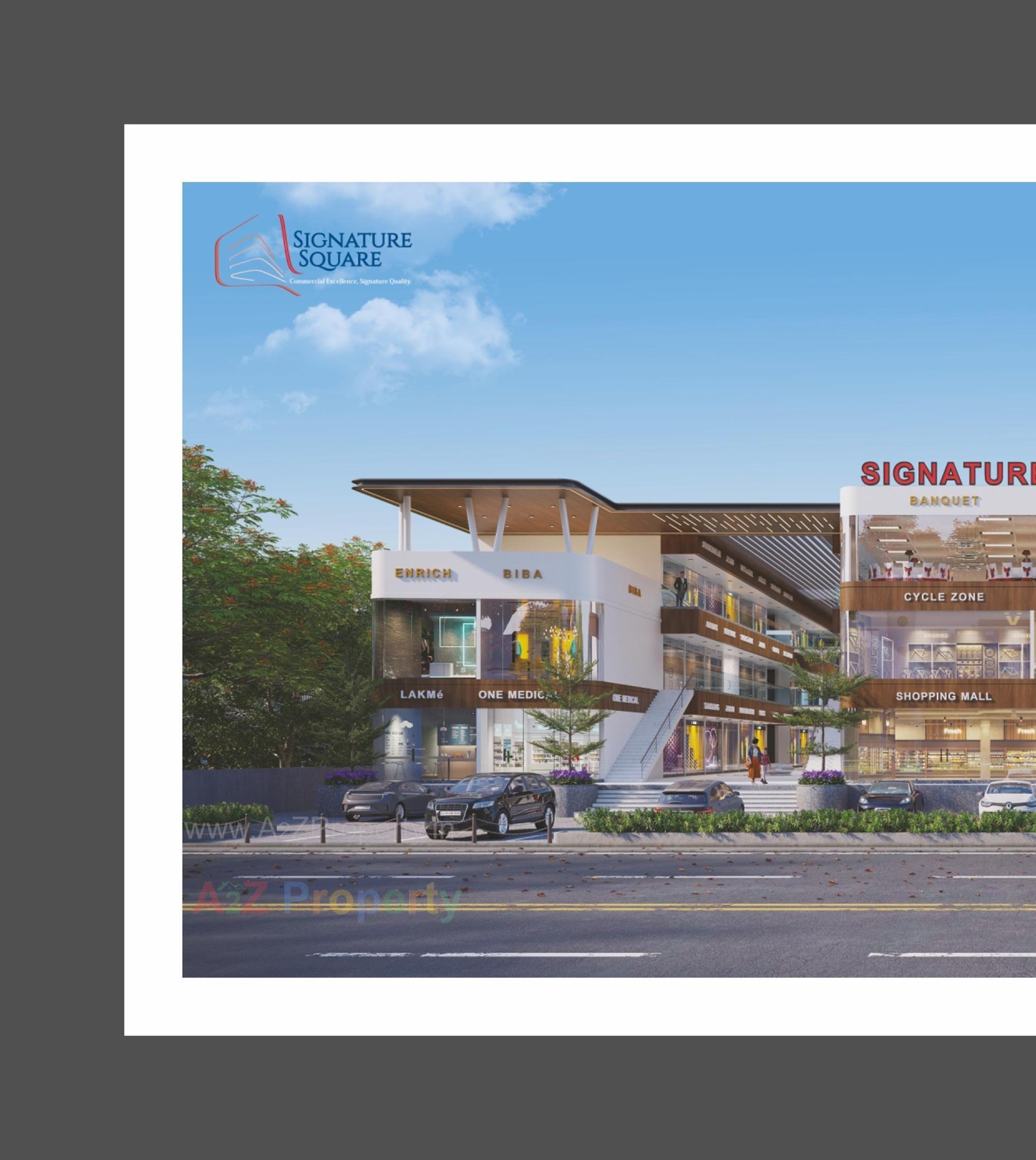 3D Elevation of real estate project Signature Square located at Karjan, Vadodara, Gujarat