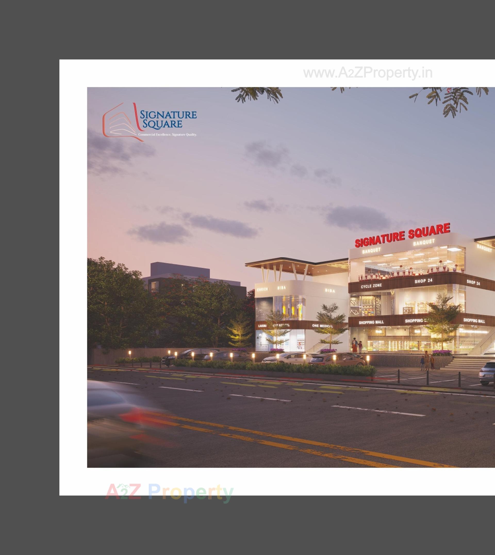 3D Elevation of real estate project Signature Square located at Karjan, Vadodara, Gujarat