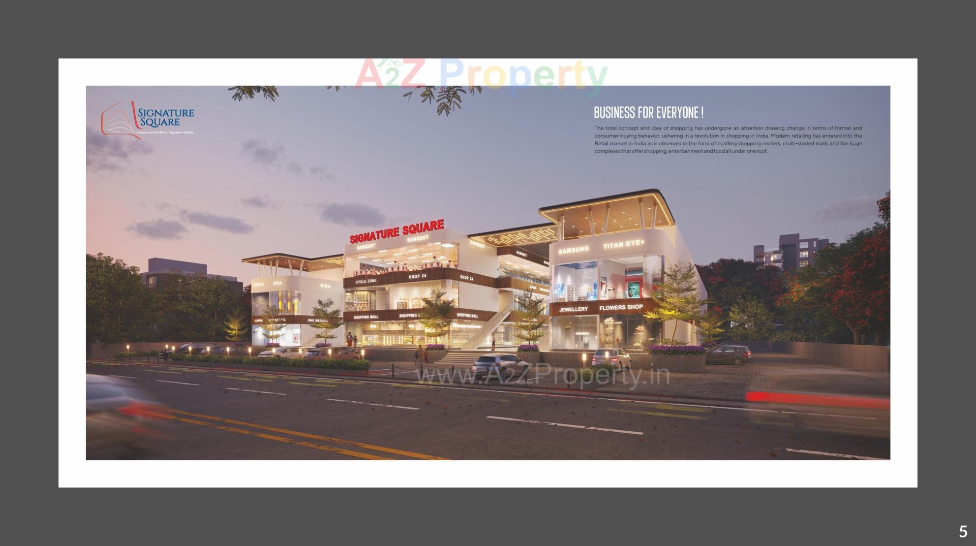 3D Elevation of real estate project Signature Square located at Karjan, Vadodara, Gujarat