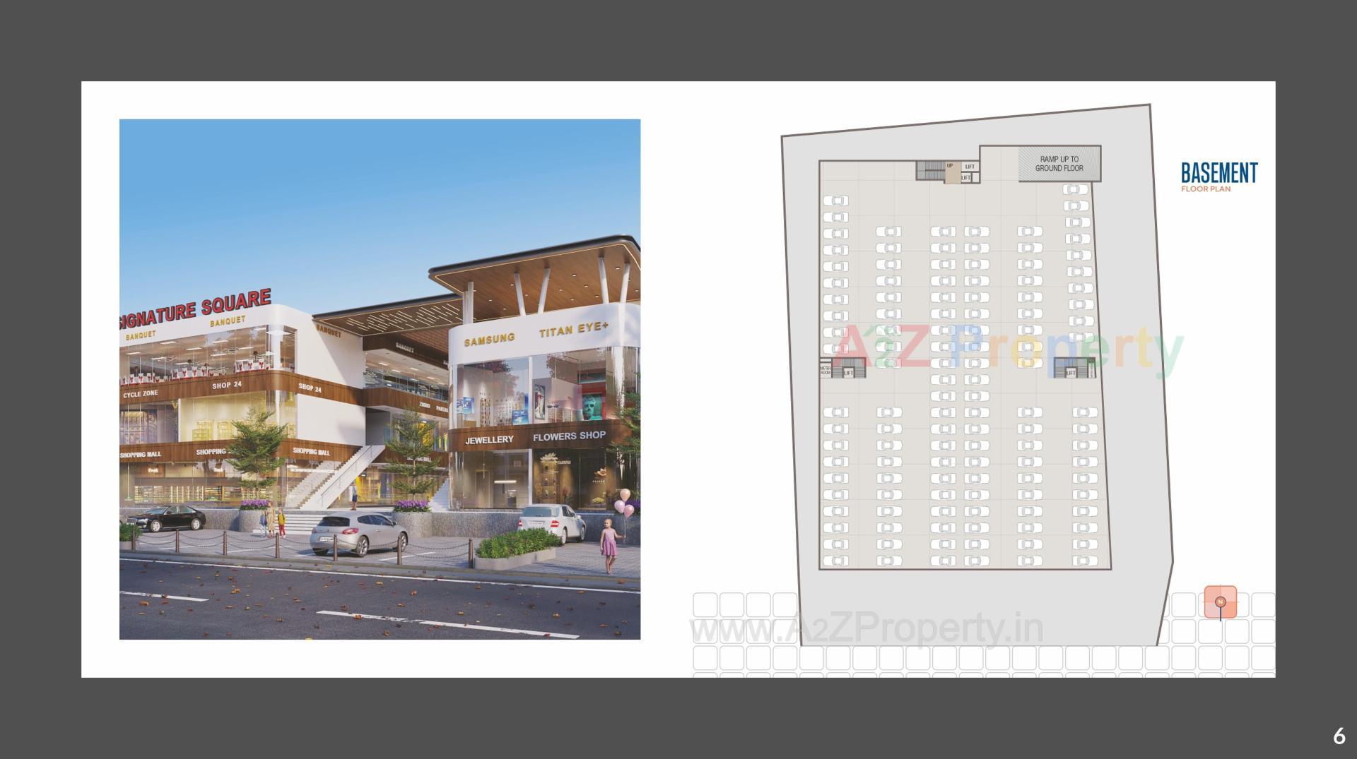 Layout of real estate project Signature Square located at Karjan, Vadodara, Gujarat
