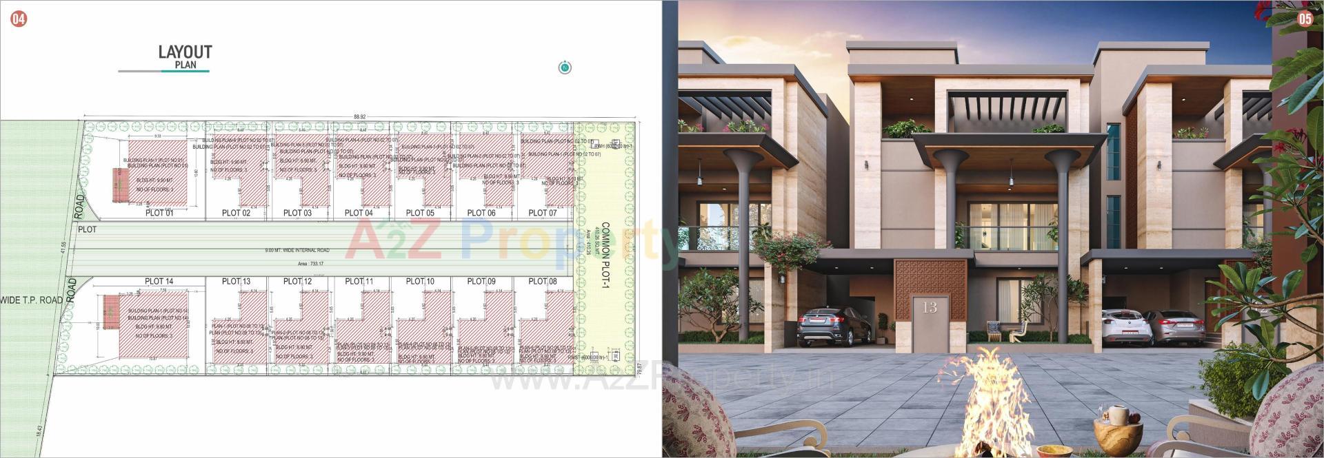 Layout of real estate project Signature Villa located at Sama, Vadodara, Gujarat