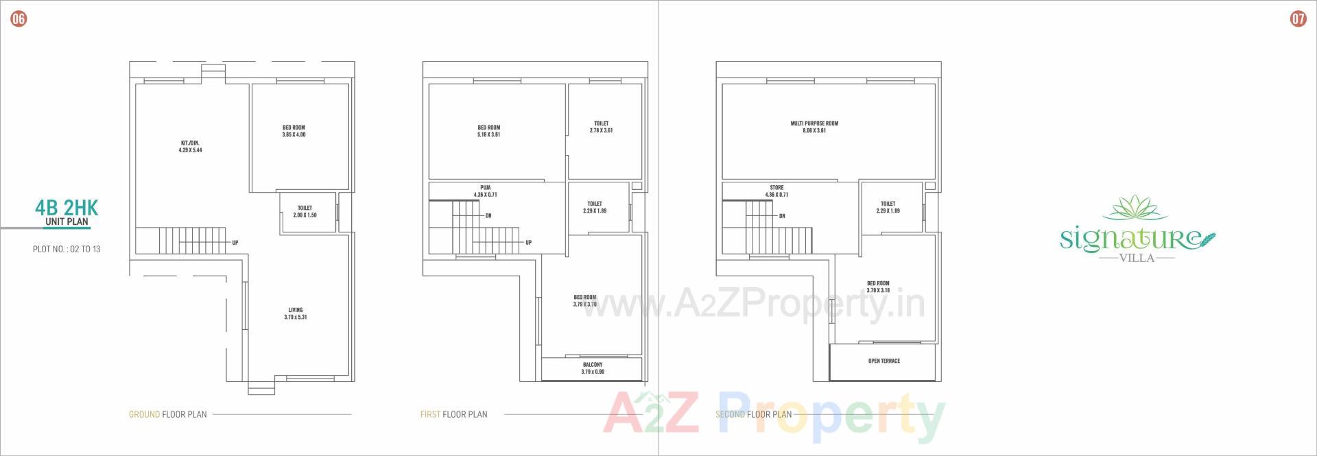 Layout of real estate project Signature Villa located at Sama, Vadodara, Gujarat