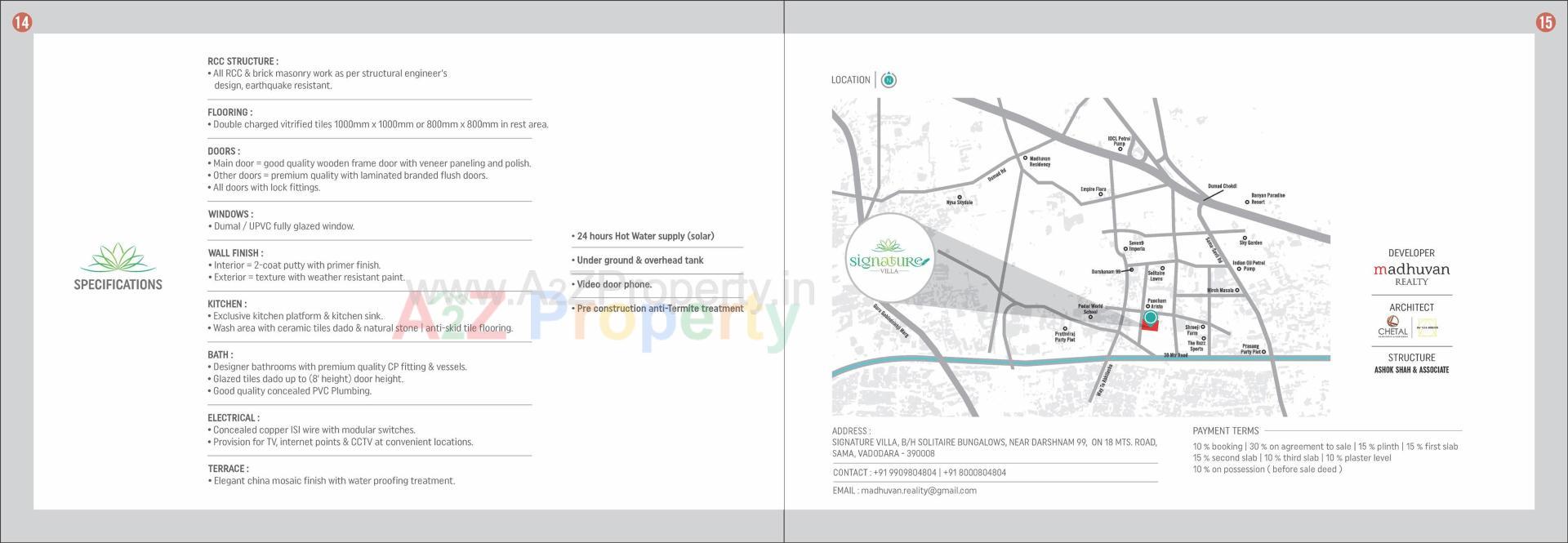  of real estate project Signature Villa located at Sama, Vadodara, Gujarat