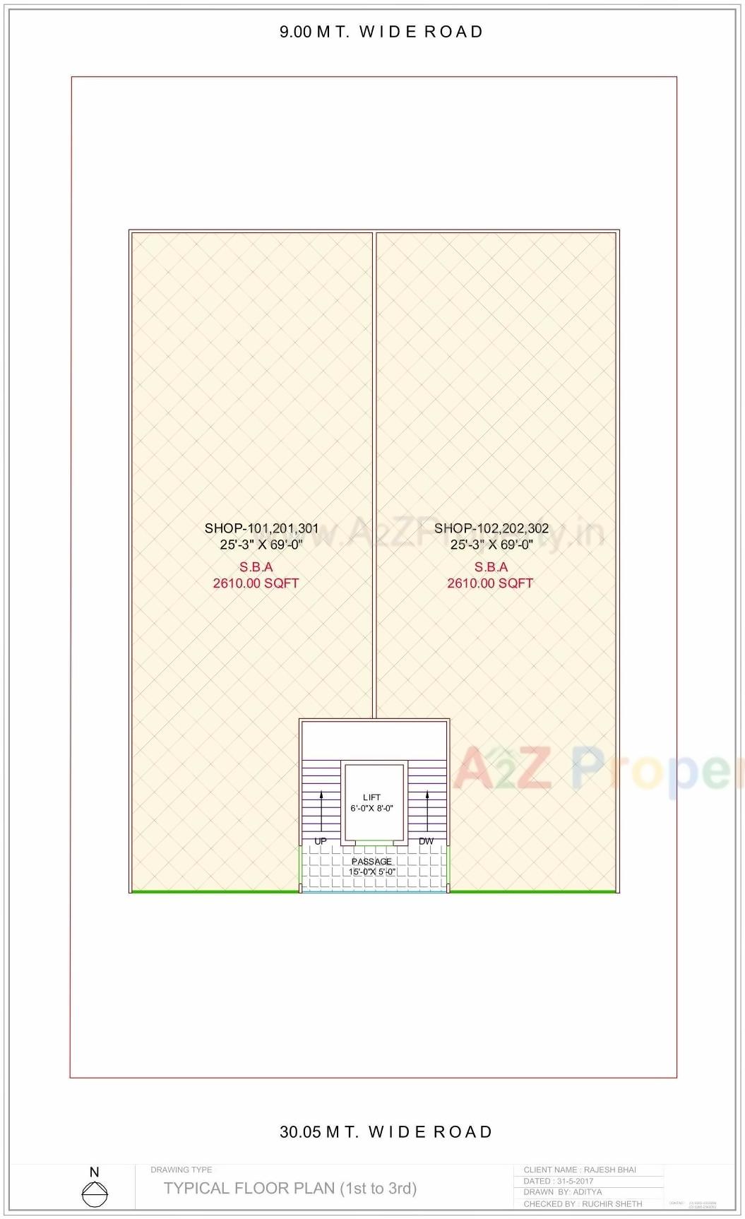 Layout of real estate project Silver Fortune located at Jetalpur, Vadodara, Gujarat