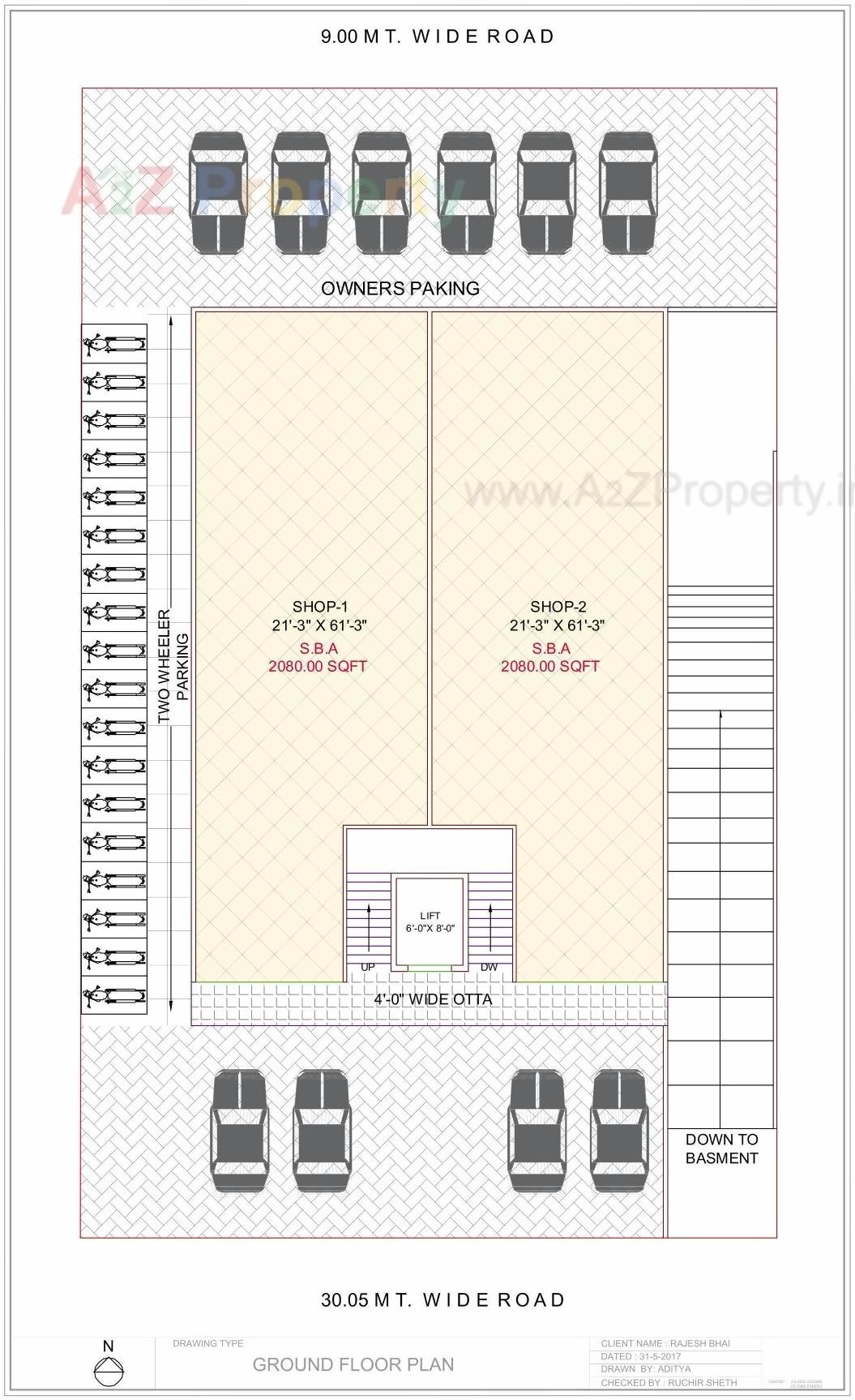 Layout of real estate project Silver Fortune located at Jetalpur, Vadodara, Gujarat
