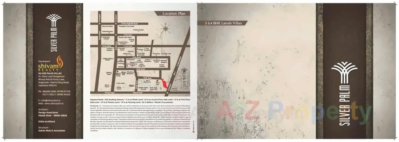 Layout of real estate project Silver Palm located at Kapurai, Vadodara, Gujarat