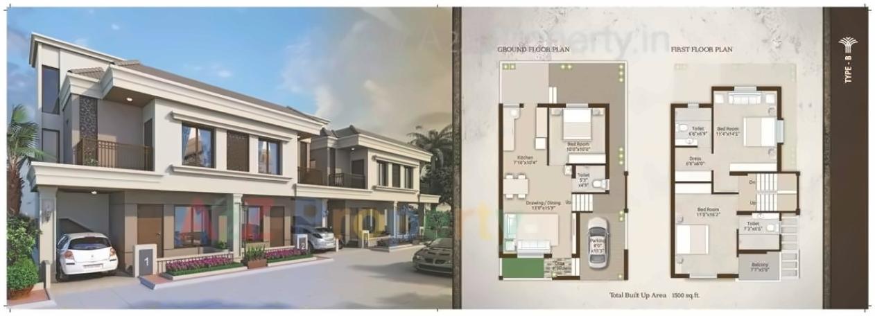 Layout of real estate project Silver Palm located at Kapurai, Vadodara, Gujarat