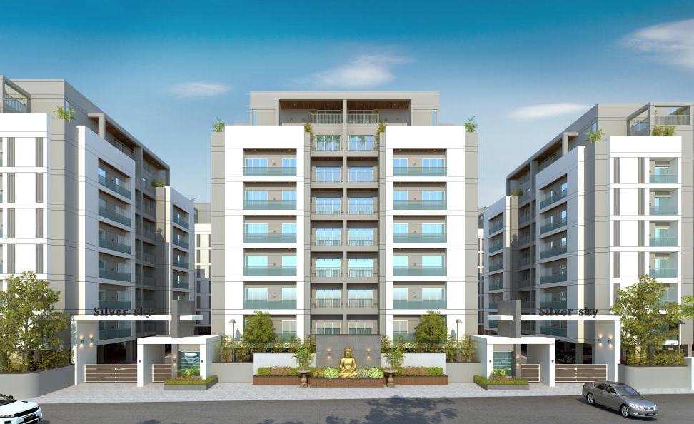 Elevation Front of real estate project Silver Sky located at Harni, Vadodara, Gujarat