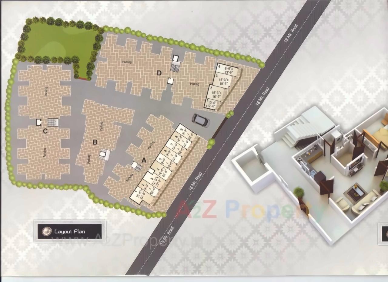 Layout of real estate project Silver Stone located at Kapurai, Vadodara, Gujarat