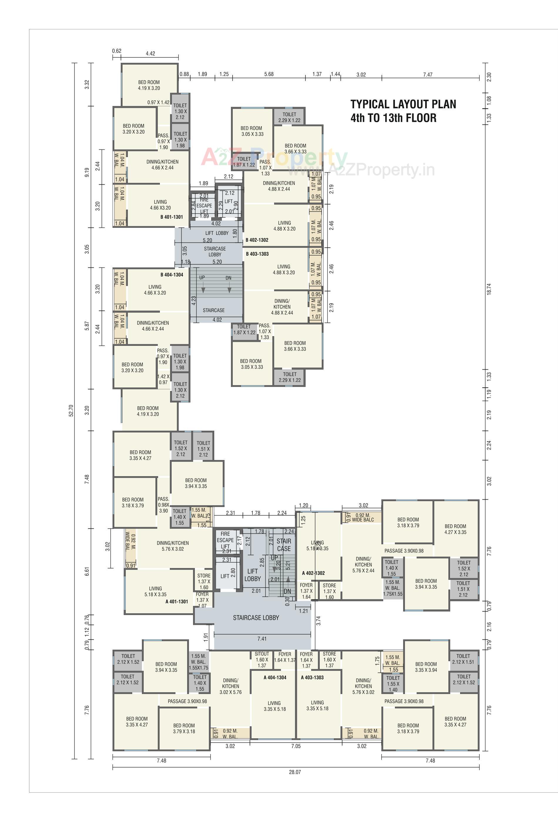 Layout of real estate project Sky Gateway located at Danteshwer, Vadodara, Gujarat