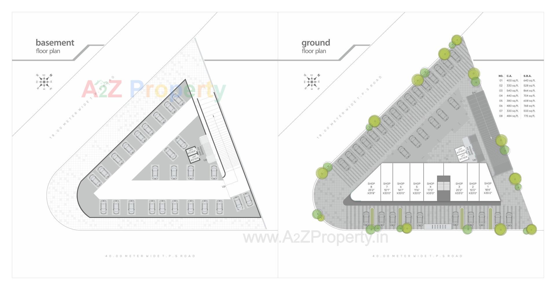 Layout of real estate project Sky Heights located at Tarsali, Vadodara, Gujarat