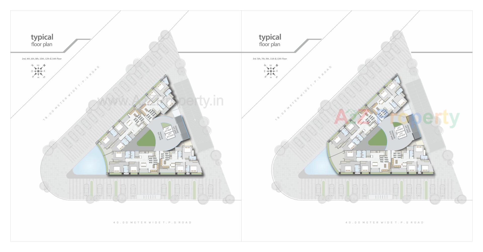  of real estate project Sky Heights located at Tarsali, Vadodara, Gujarat