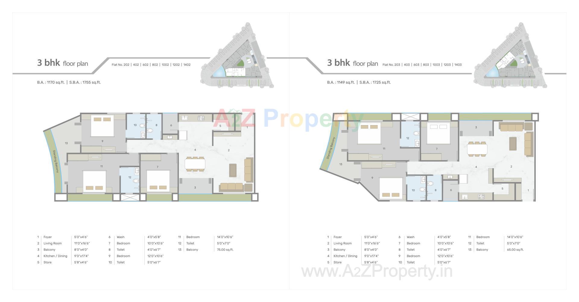 Layout of real estate project Sky Heights located at Tarsali, Vadodara, Gujarat