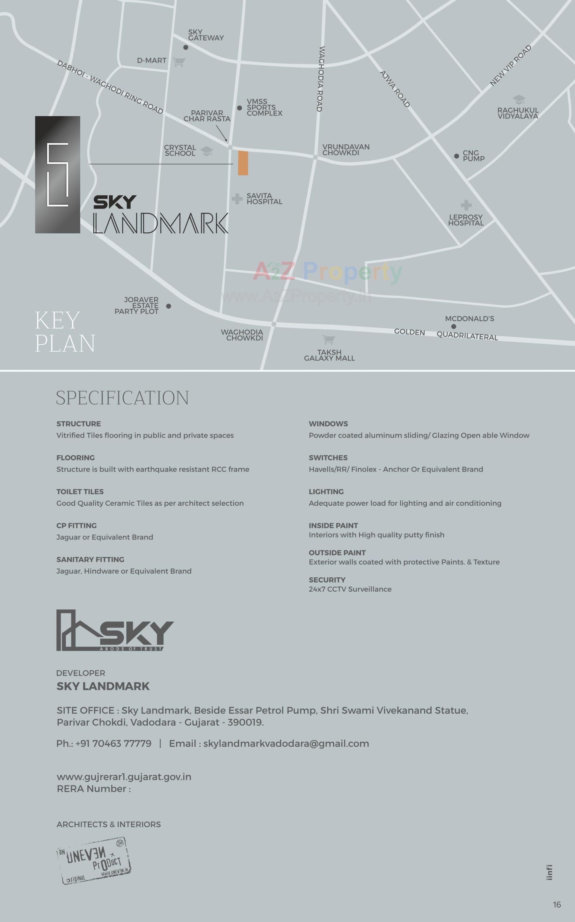  of real estate project Sky Landmark located at Bapod, Vadodara, Gujarat