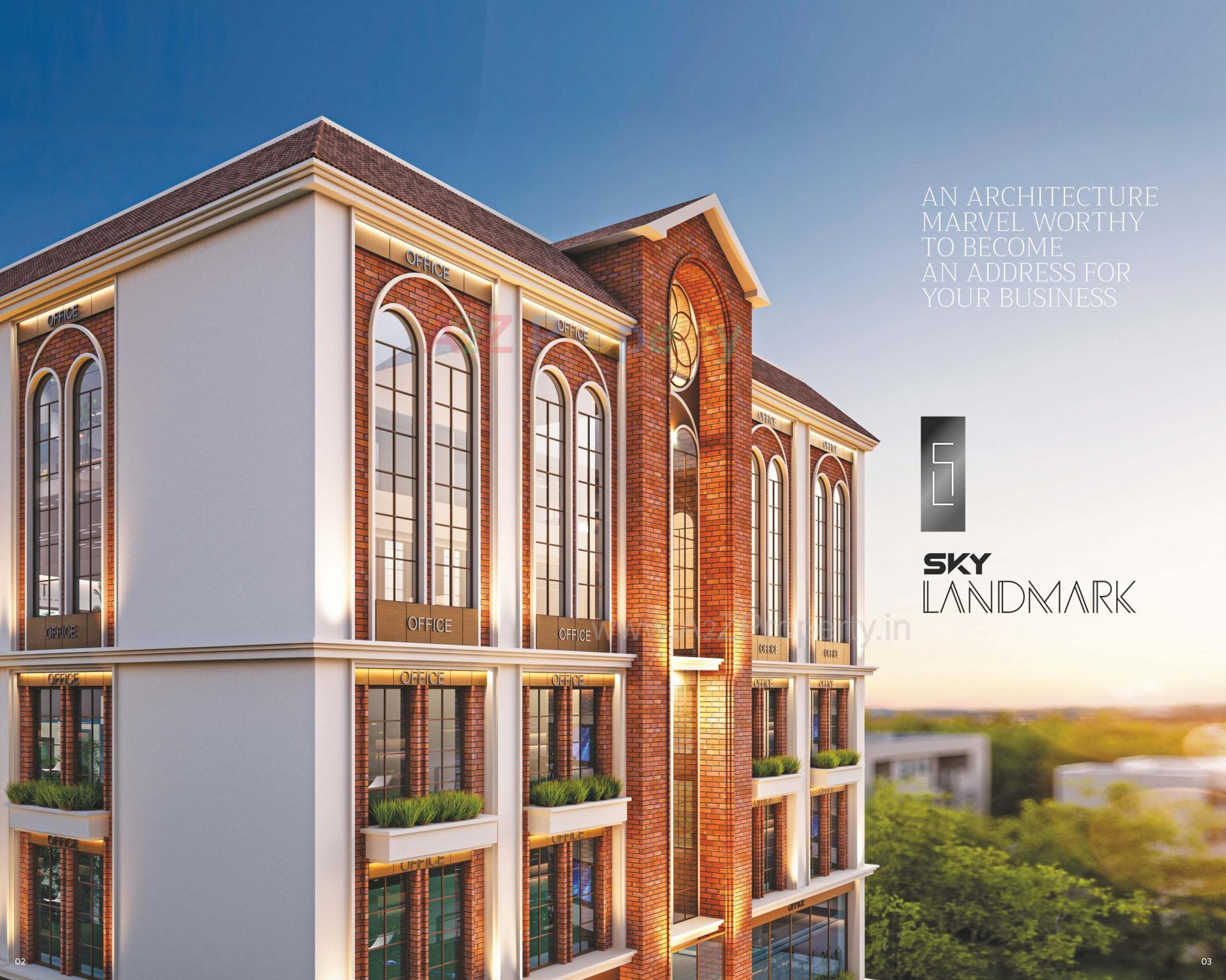 3D Elevation of real estate project Sky Landmark located at Bapod, Vadodara, Gujarat