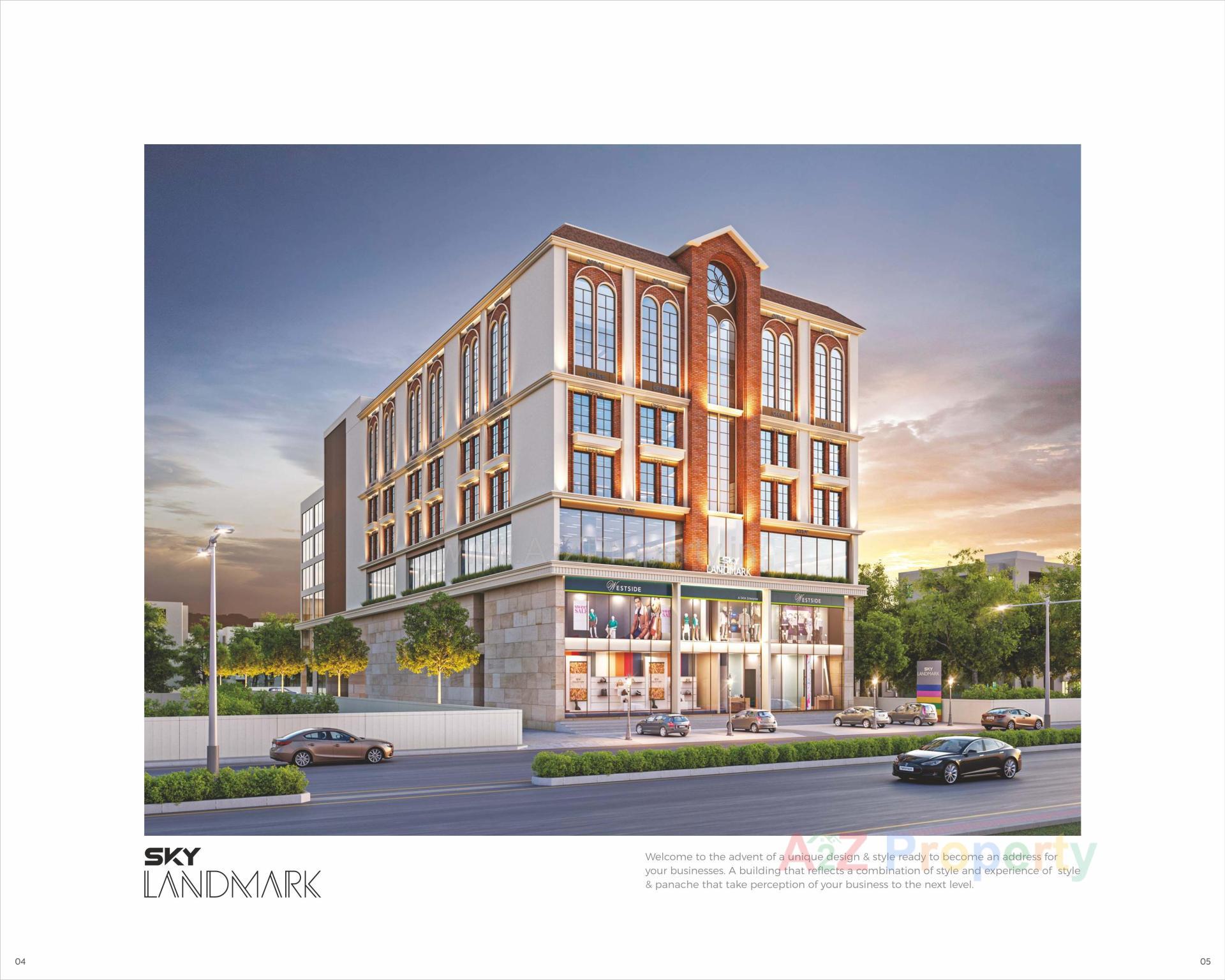 3D Elevation of real estate project Sky Landmark located at Bapod, Vadodara, Gujarat