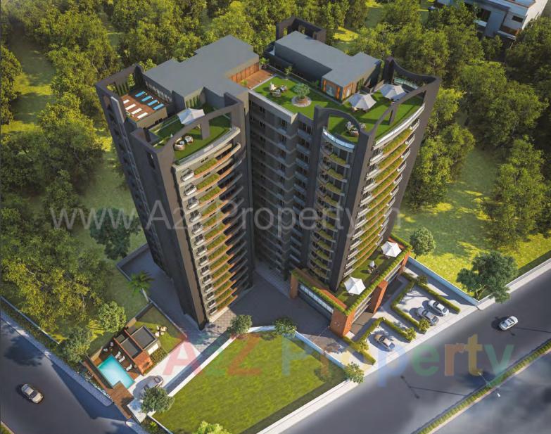 3D Elevation of real estate project Sky Memories located at Vadsar, Vadodara, Gujarat