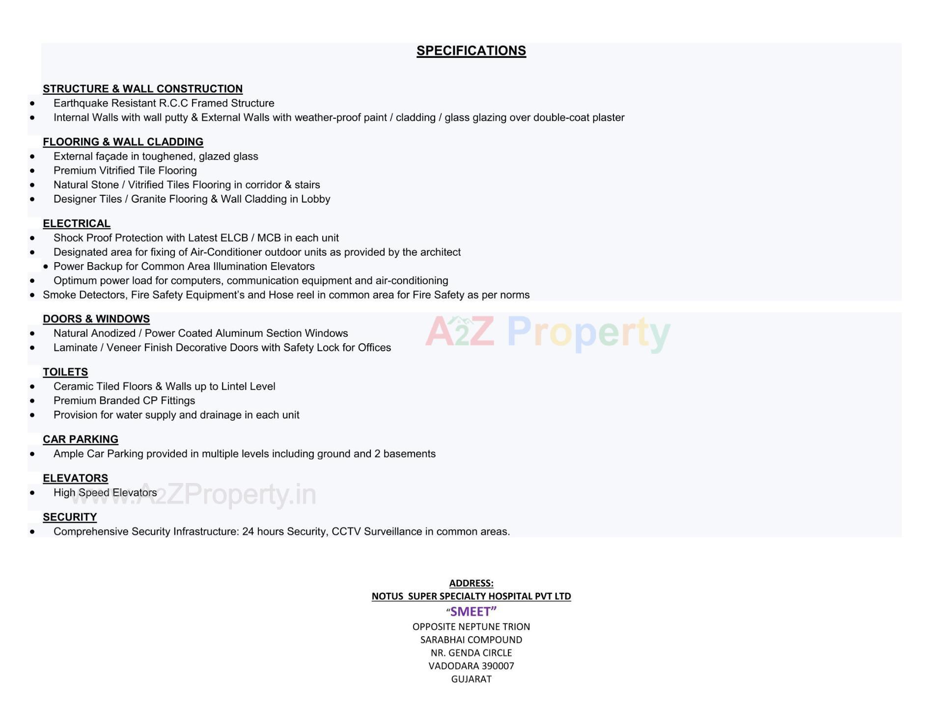  of real estate project Smeet located at Subhanpura, Vadodara, Gujarat