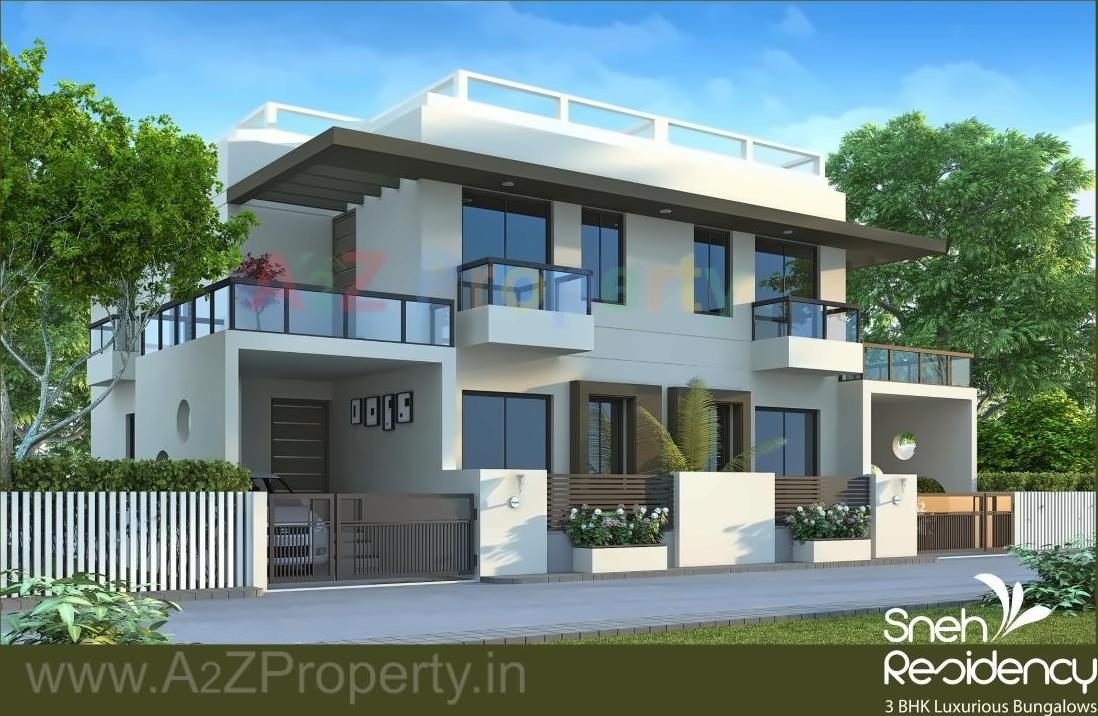 3D Elevation of real estate project Sneh Residency located at Bhayli, Vadodara, Gujarat