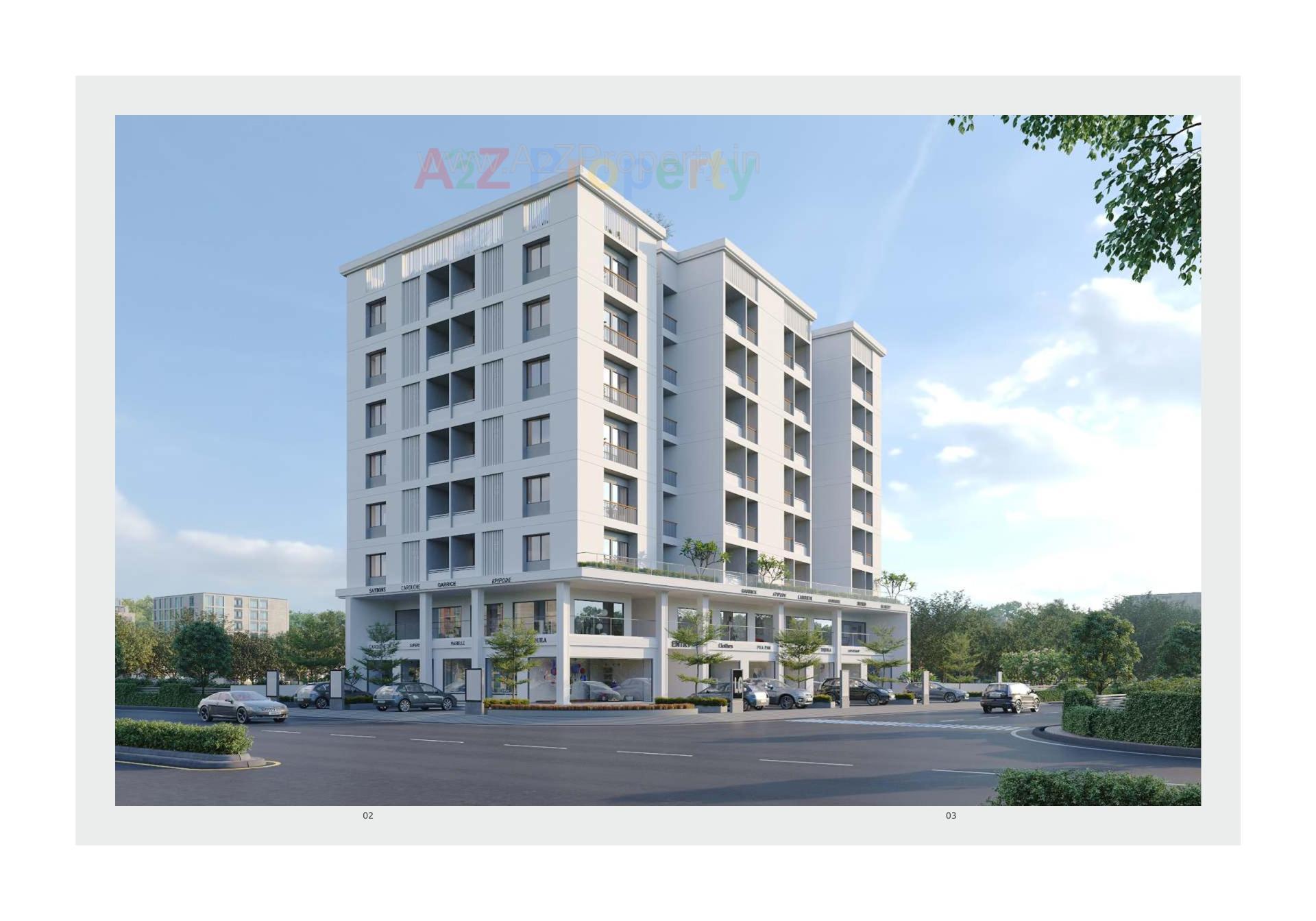 3D Elevation of real estate project Soham Resicom located at Atladra, Vadodara, Gujarat