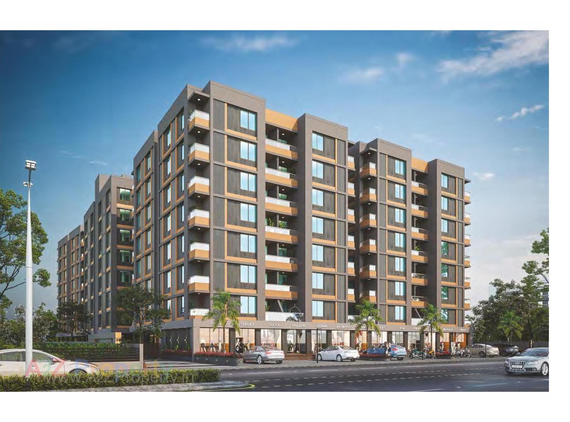 3D Elevation of real estate project Solaris Plus located at Bhayli, Vadodara, Gujarat