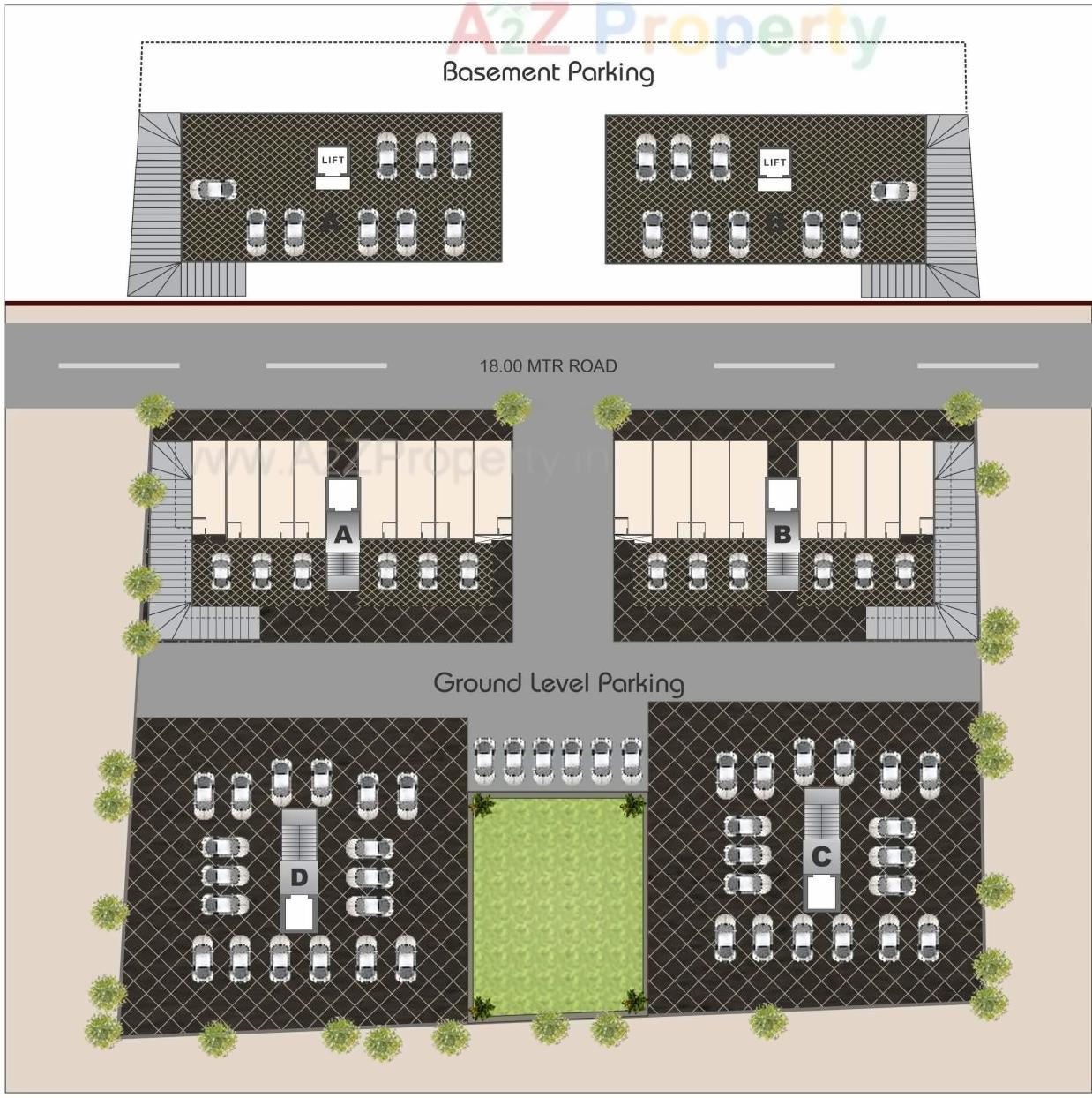 Layout of real estate project Solaris located at Bhayli, Vadodara, Gujarat