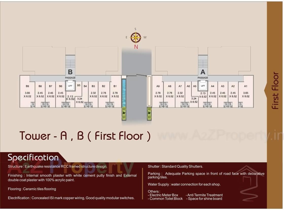 Layout of real estate project Solaris located at Bhayli, Vadodara, Gujarat