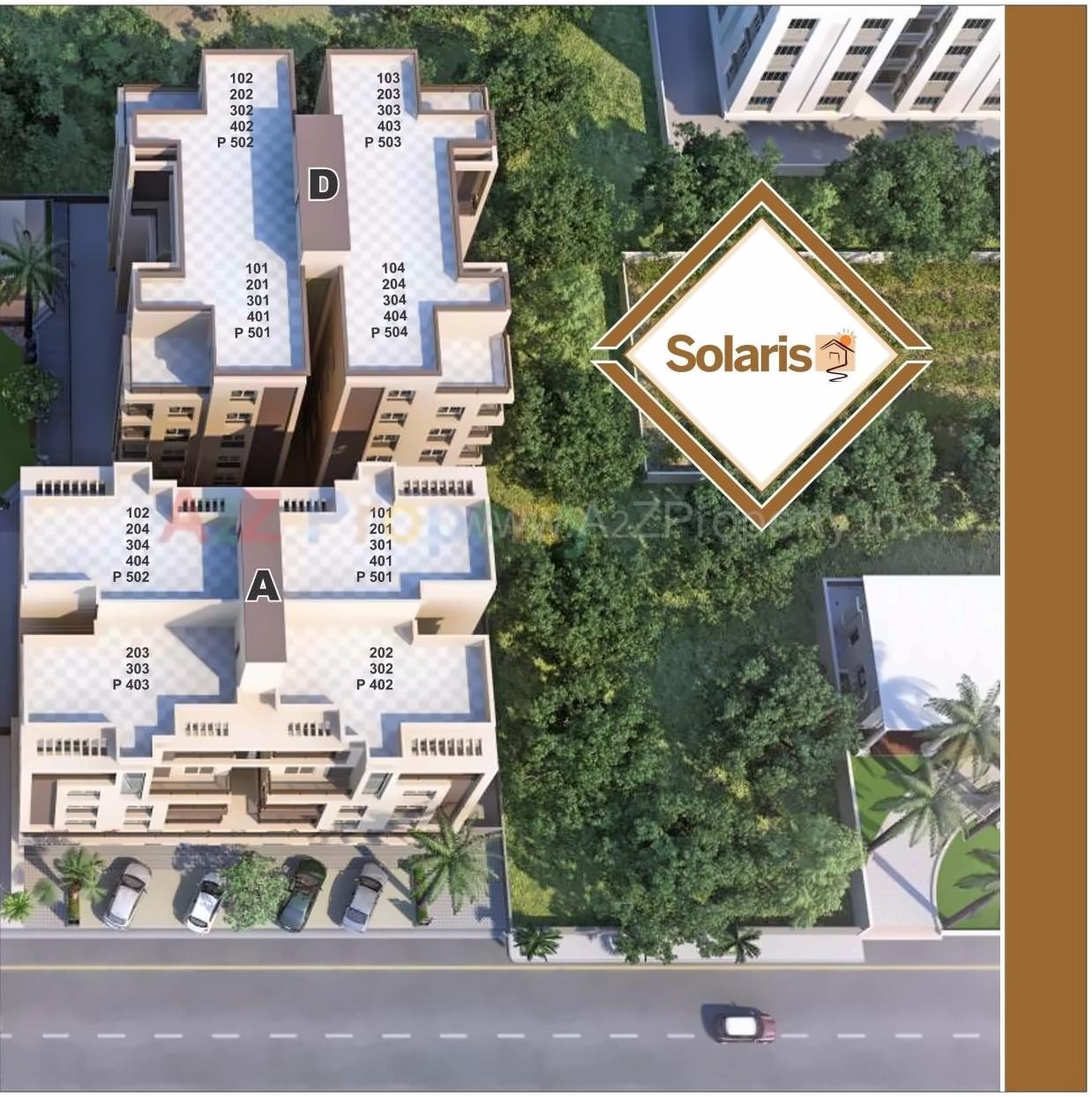 Layout of real estate project Solaris located at Bhayli, Vadodara, Gujarat