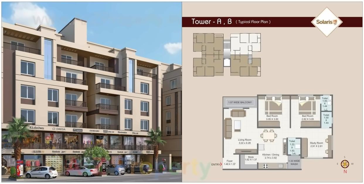 Layout of real estate project Solaris located at Bhayli, Vadodara, Gujarat