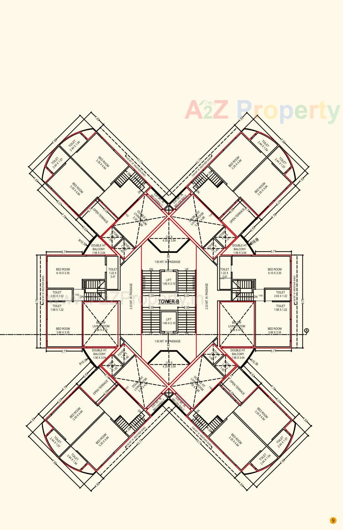 Layout of real estate project Sonal Evoq located at Chhani, Vadodara, Gujarat