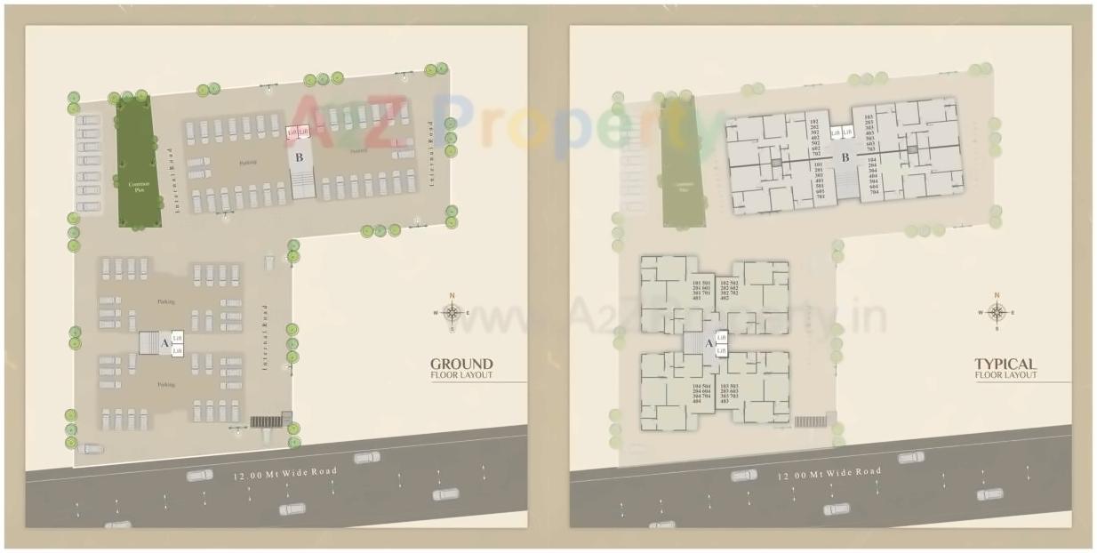 Layout of real estate project Sopan Heights located at Sevasi, Vadodara, Gujarat