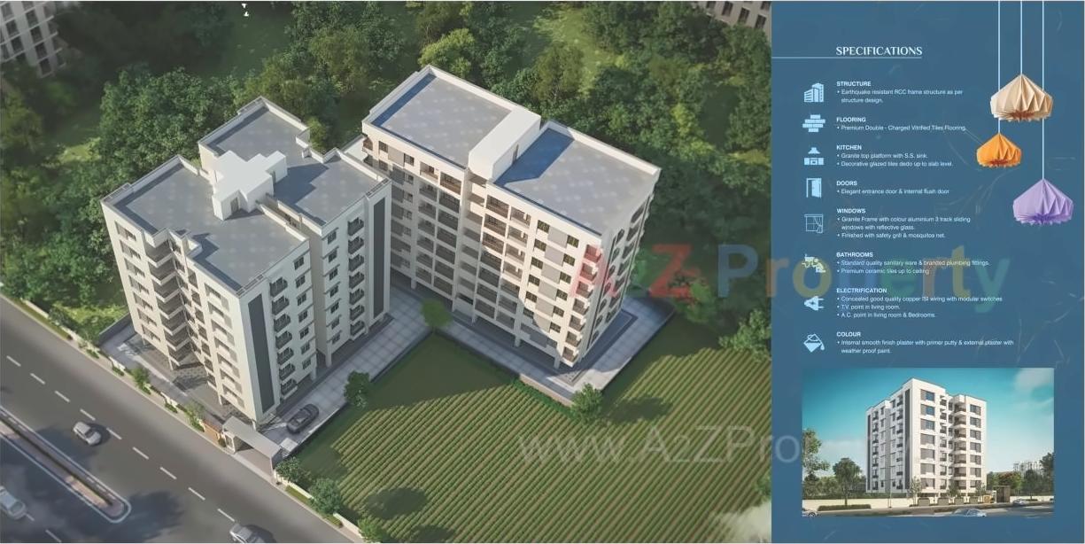 3D Elevation of real estate project Sopan Heights located at Sevasi, Vadodara, Gujarat