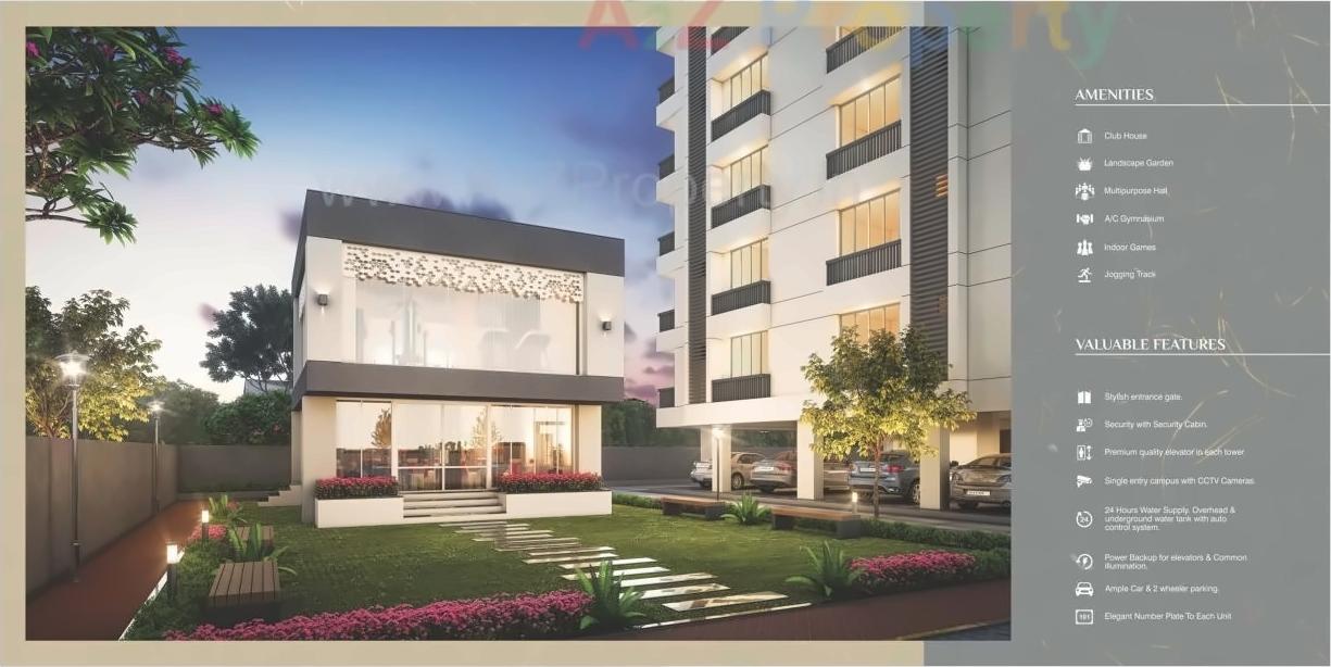 3D Elevation of real estate project Sopan Heights located at Sevasi, Vadodara, Gujarat