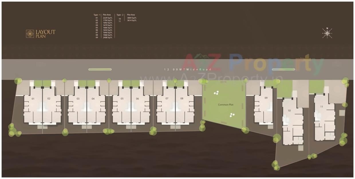 Layout of real estate project Soverign Villa located at Sevasi, Vadodara, Gujarat