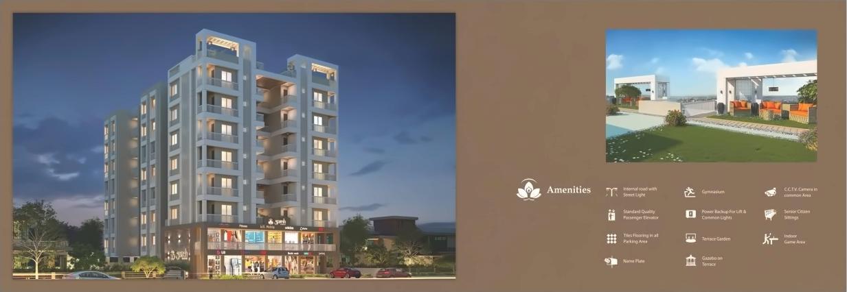 3D Elevation of real estate project Sparsh Residency located at Bhayli, Vadodara, Gujarat